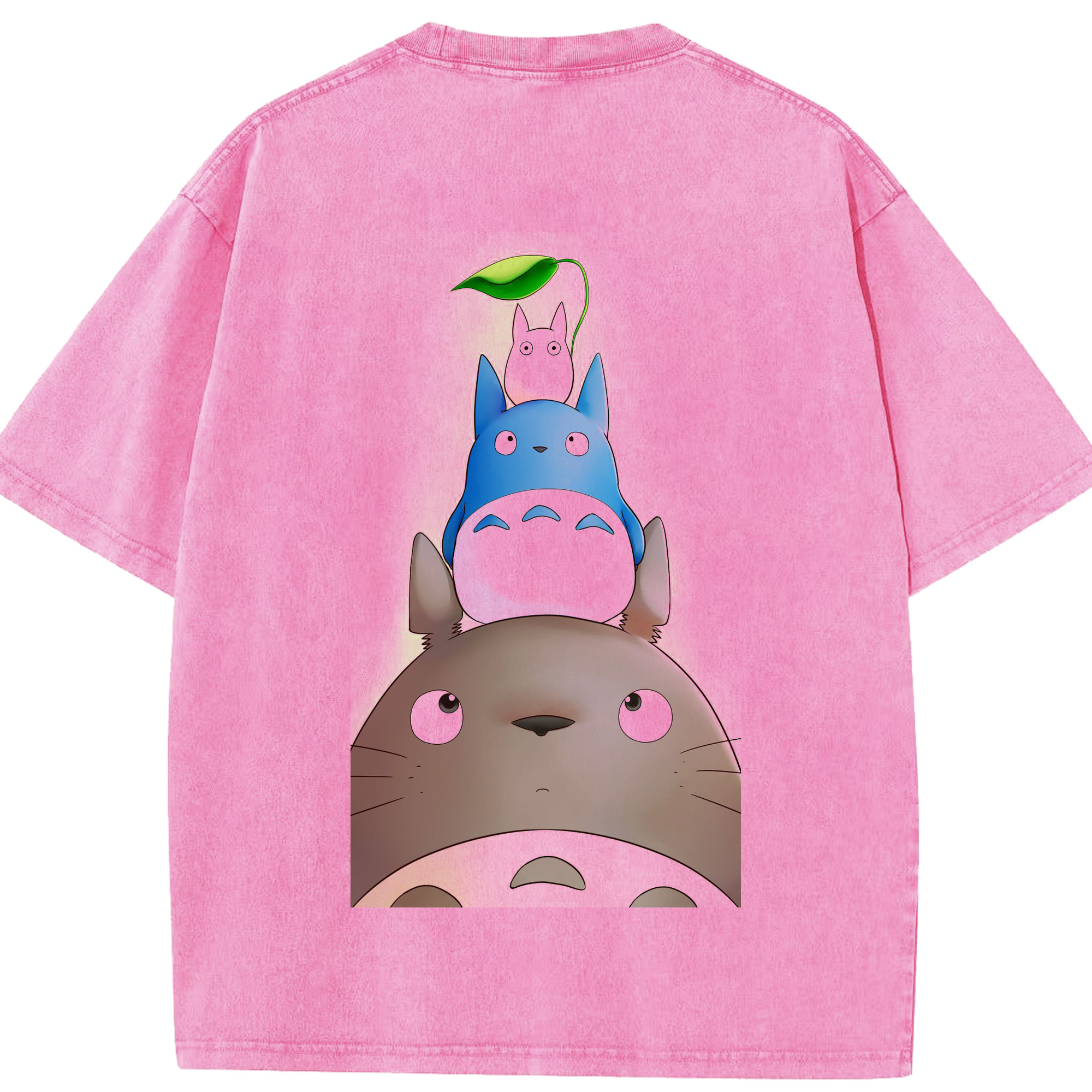 （画像用） となりのトトロ 草壁メイ 草壁サツキ My Neighbor Totoro Satsuki Kusakabe Mei Kusakabe 綿100% ヴィンテージ風 半袖Tシャツ（背面プリント）